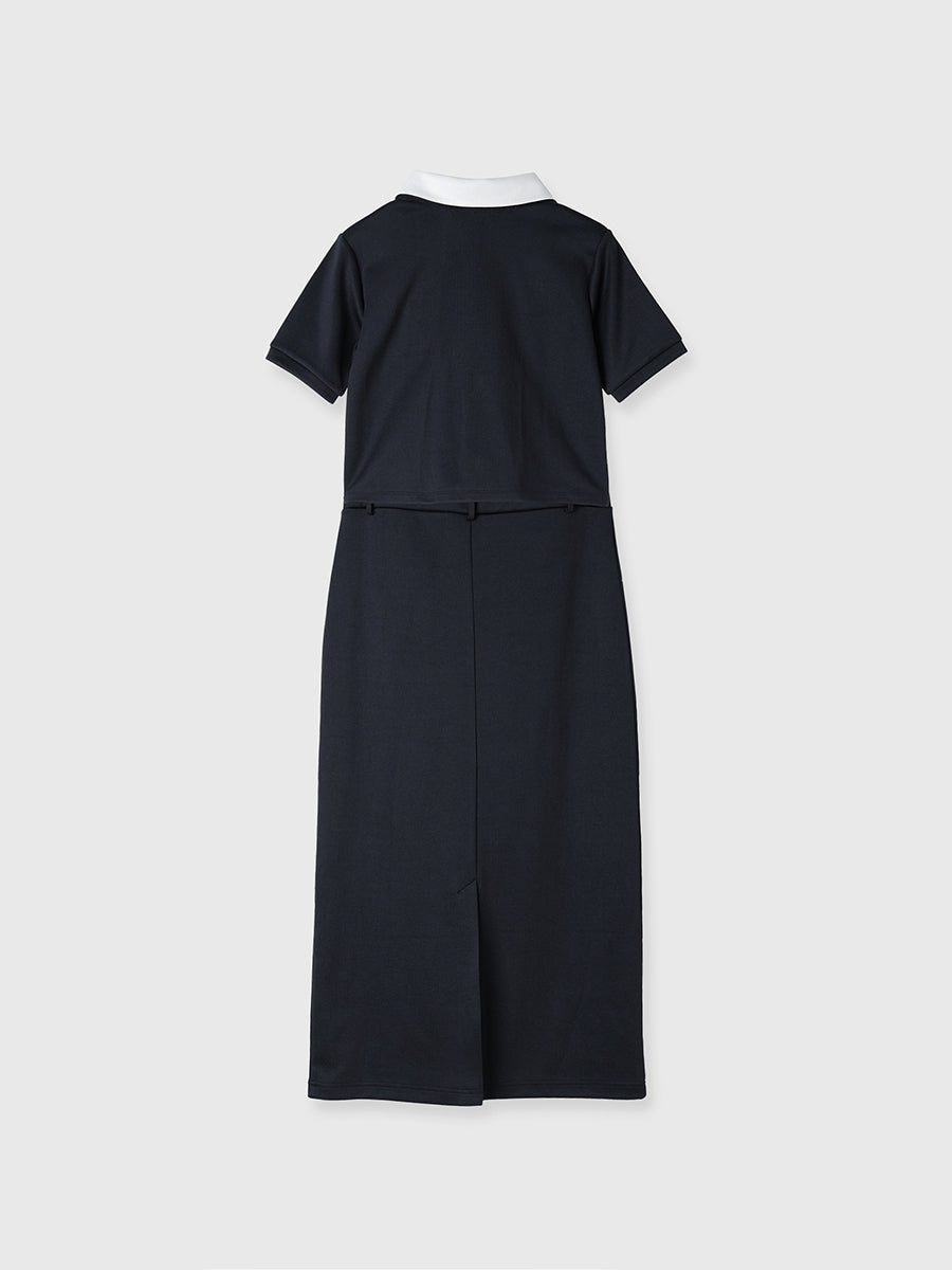 ハーフジップトップスストレートスカートSETUP