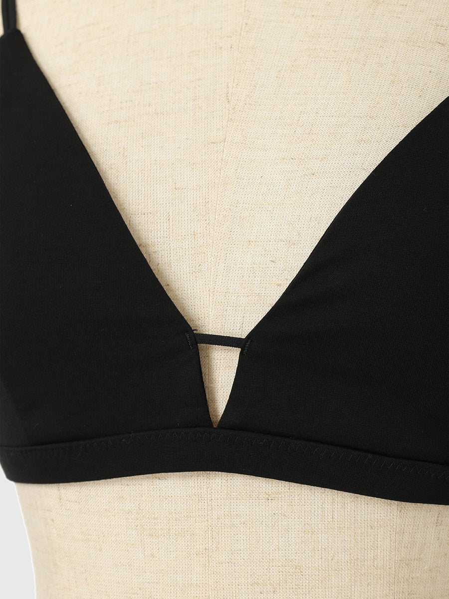 バックオープンプランジブラキャミソール