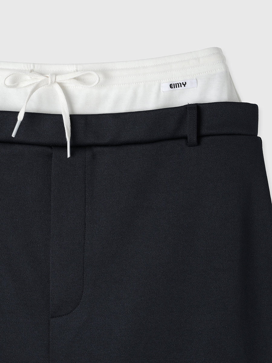 ハーフジップトップスストレートスカートSETUP