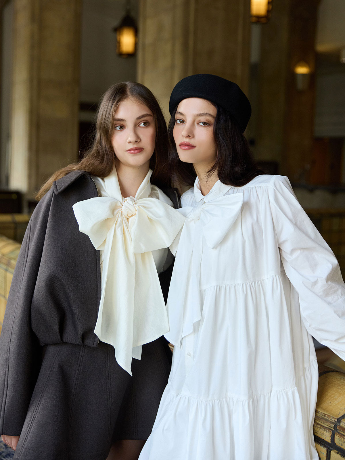 ボリュームティアードミニワンピース