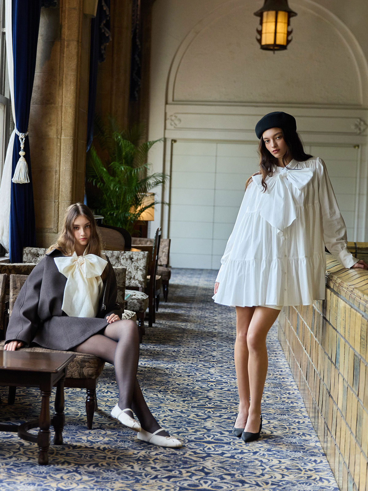 ボリュームティアードミニワンピース