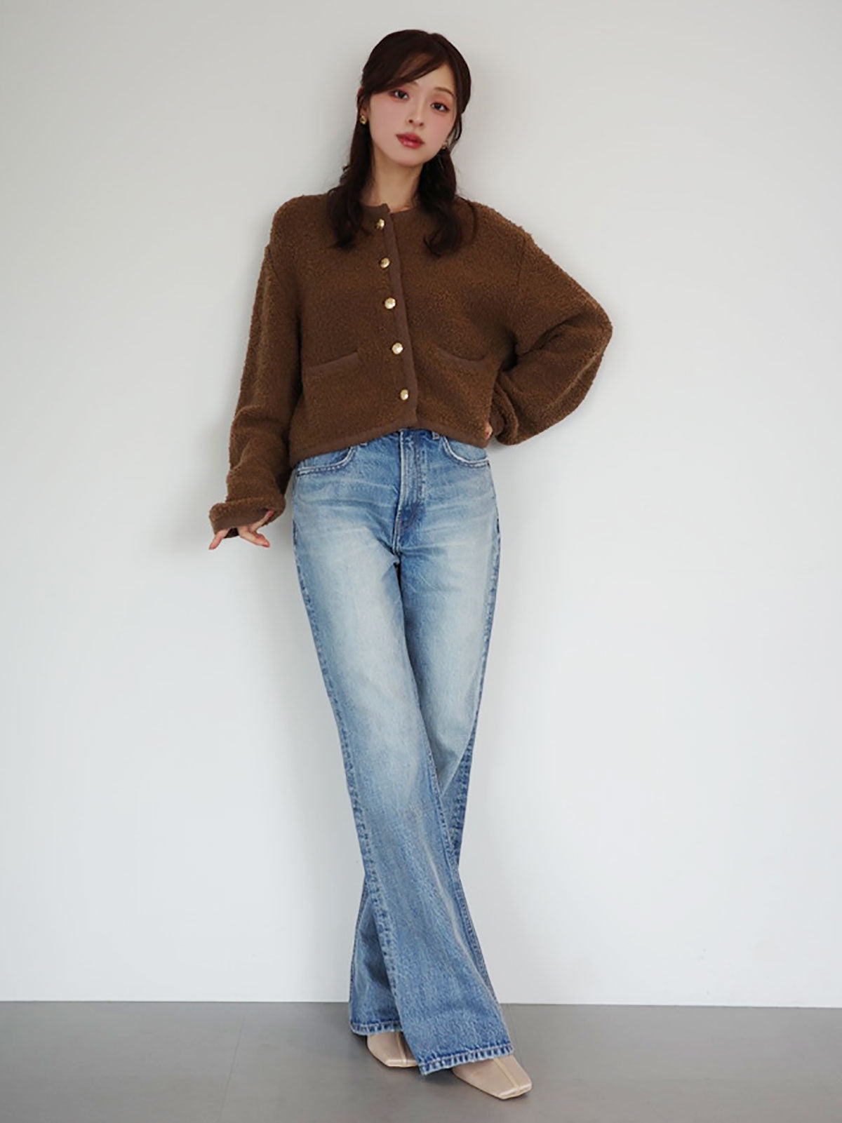 MODEL:170cm／COLOR:LIGHT BLUE／SIZE:25