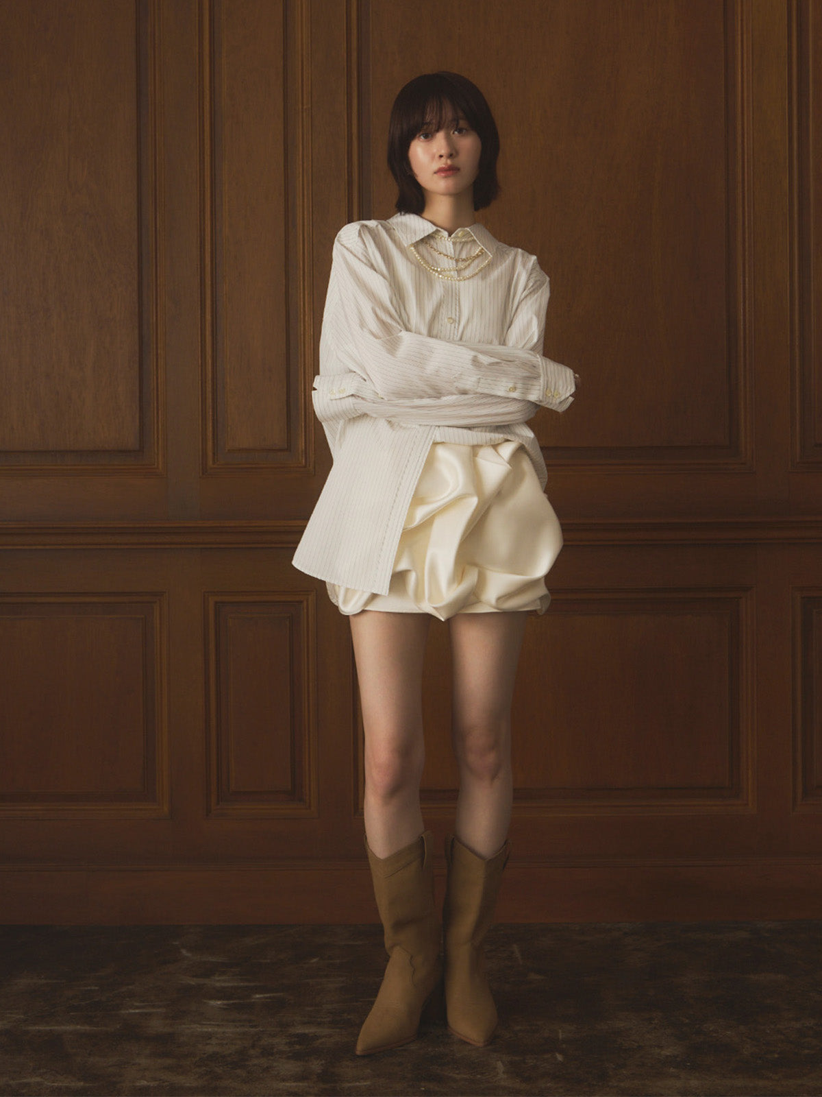 バックスリットシャツ