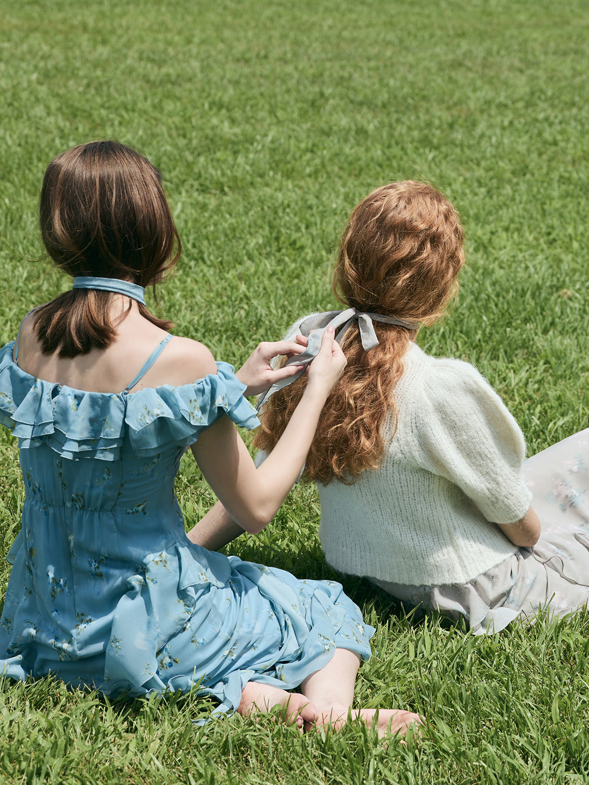 パフスリーブニットカーディガン