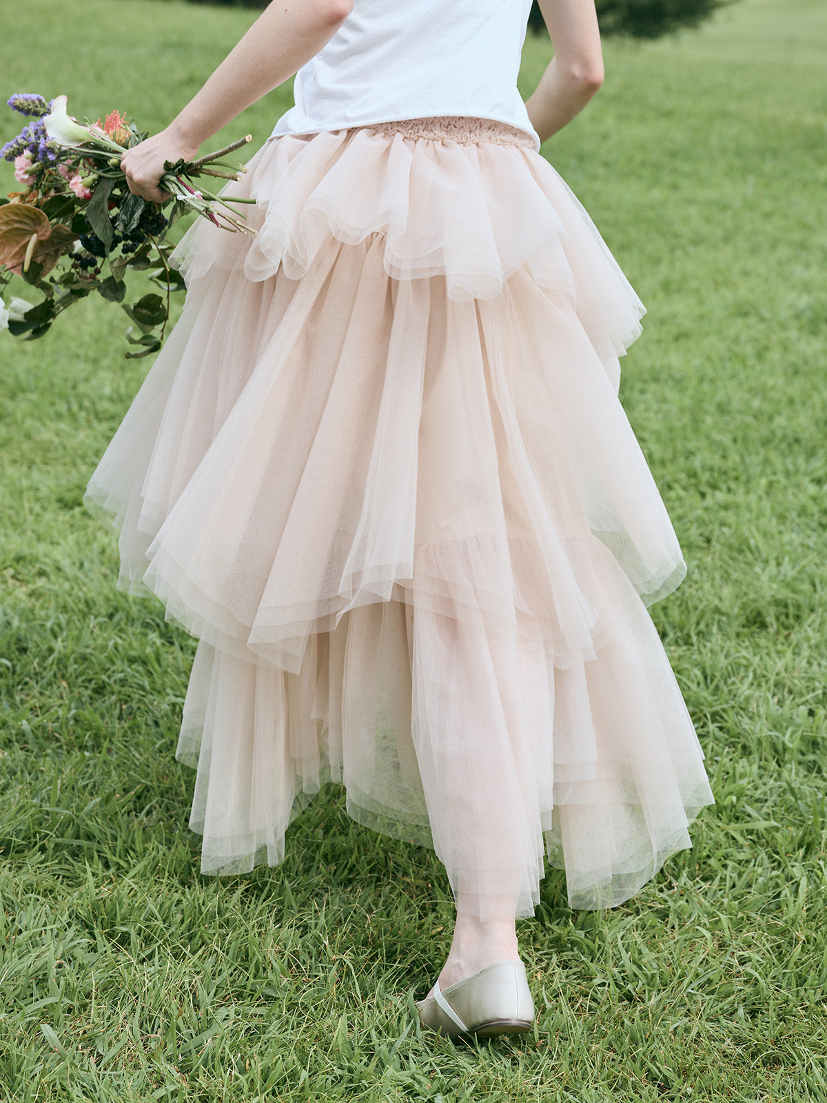 ボリュームチュール2WAYワンピース