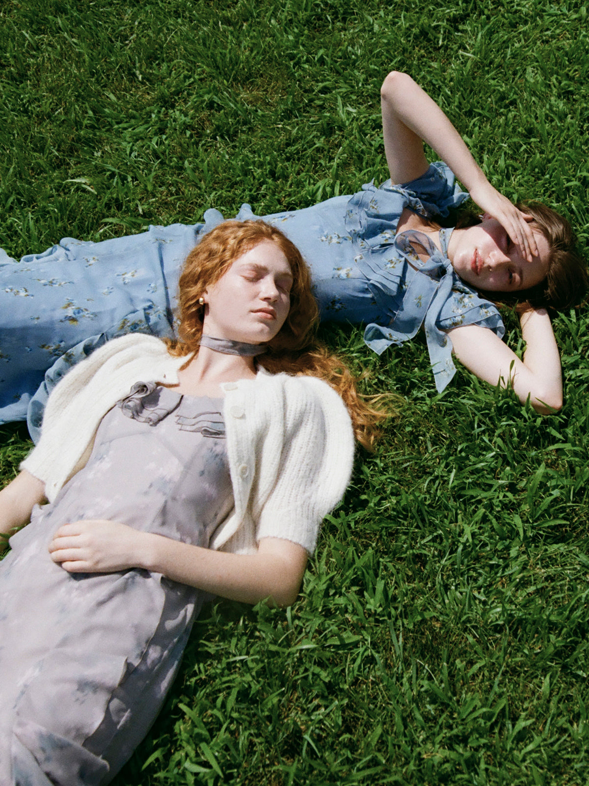 パフスリーブニットカーディガン