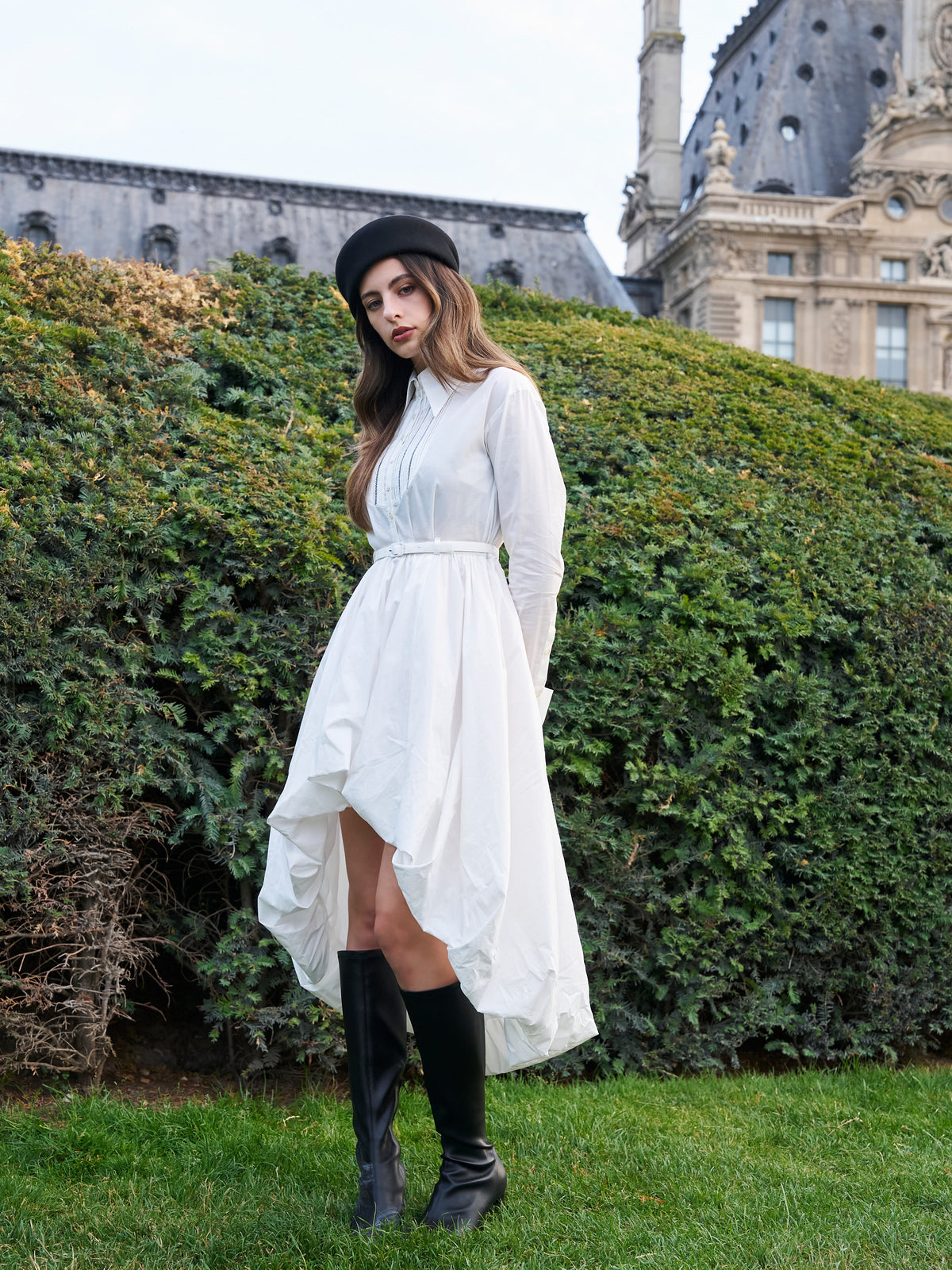 BACK LONG SHIRTS DRESS