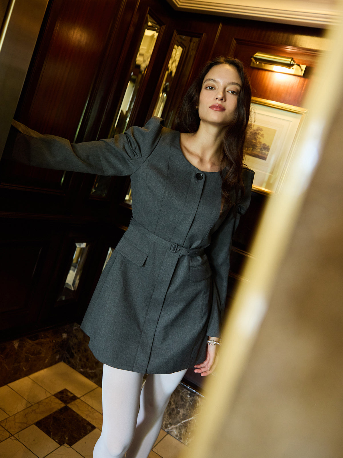 パワーショルダージャケットワンピース