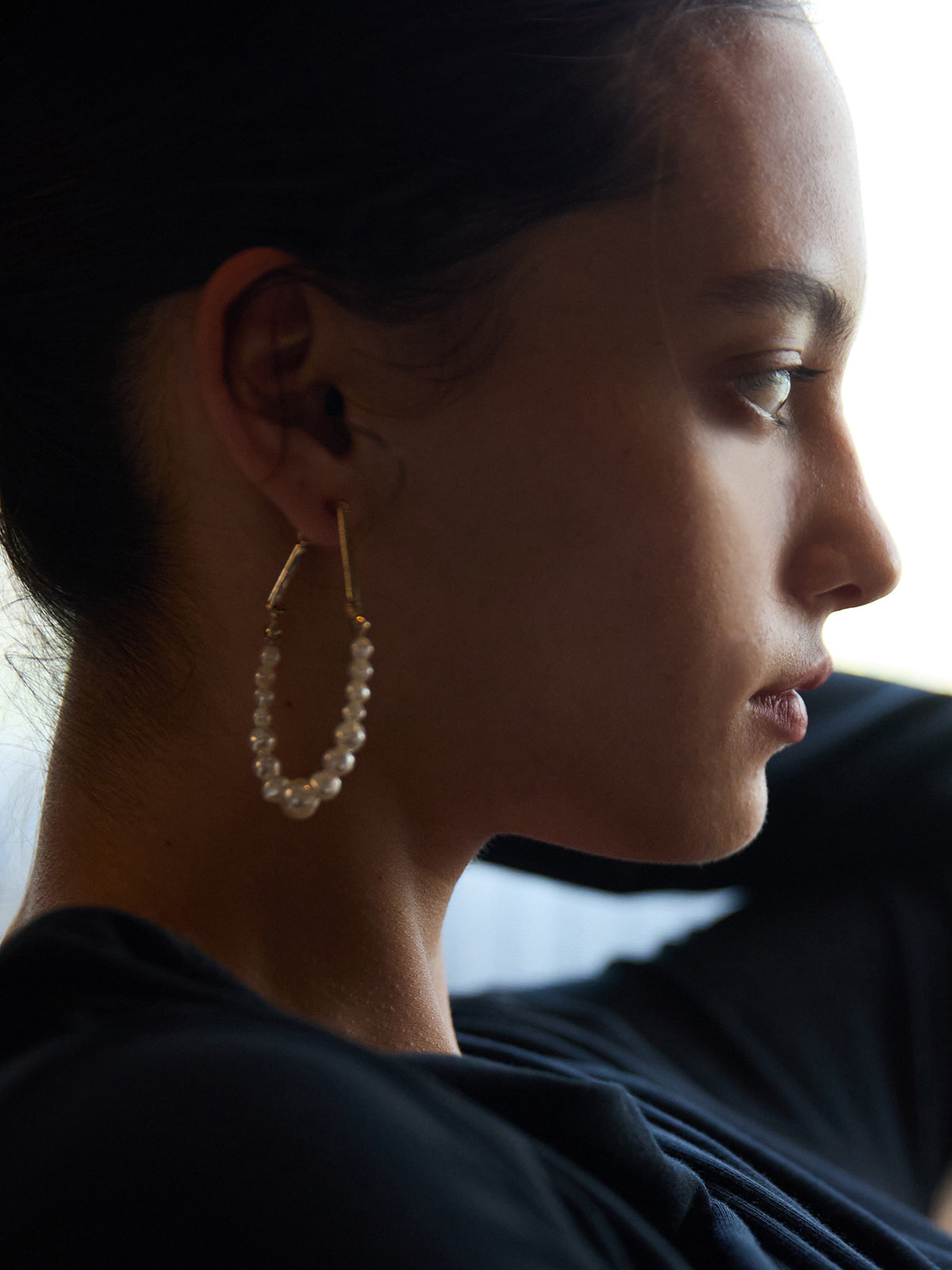 メタルコンビパールピアス