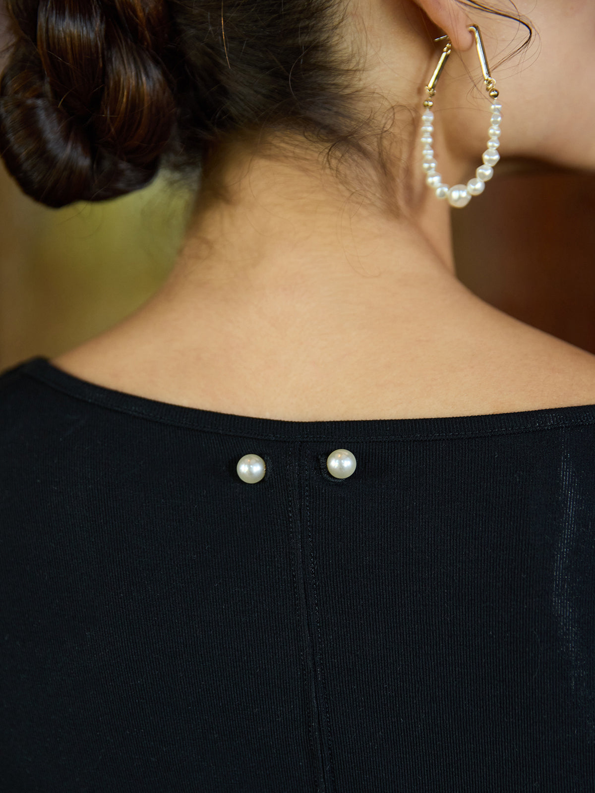 カットドレープギャザーワンピース