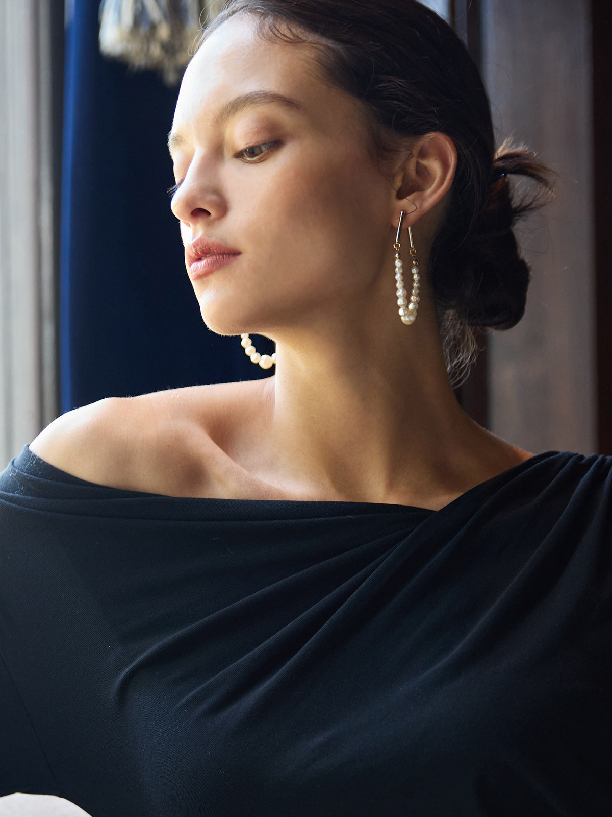 メタルコンビパールピアス