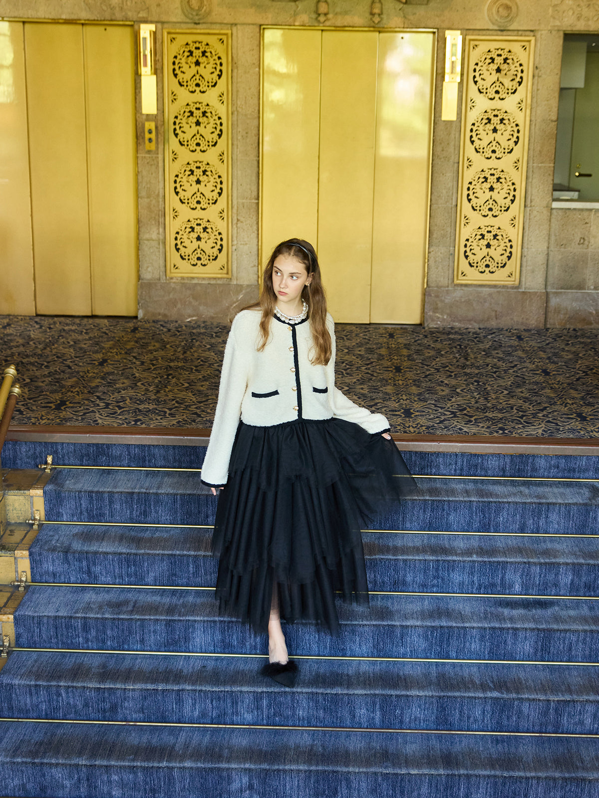 ボリュームチュール2WAYワンピース