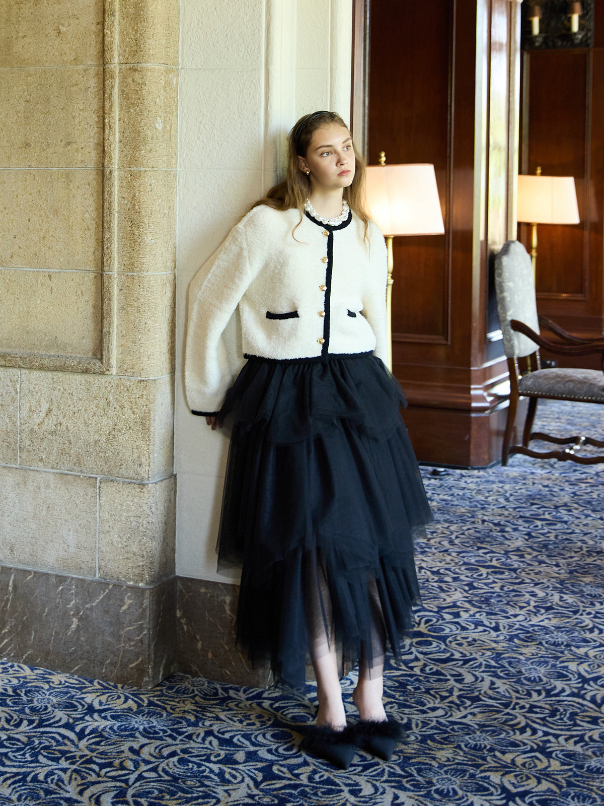 ボリュームチュール2WAYワンピース