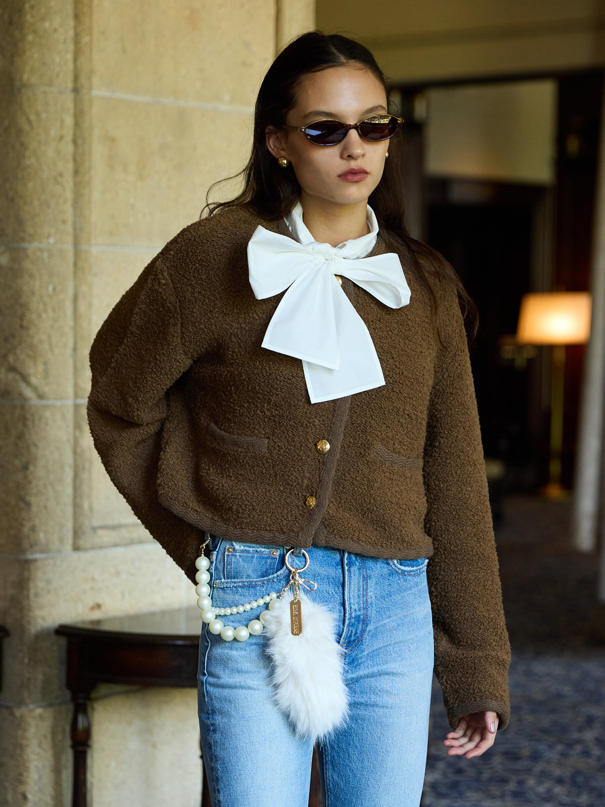 トップス TEDDY KNIT JACKET TEDDY KNIT JACKET