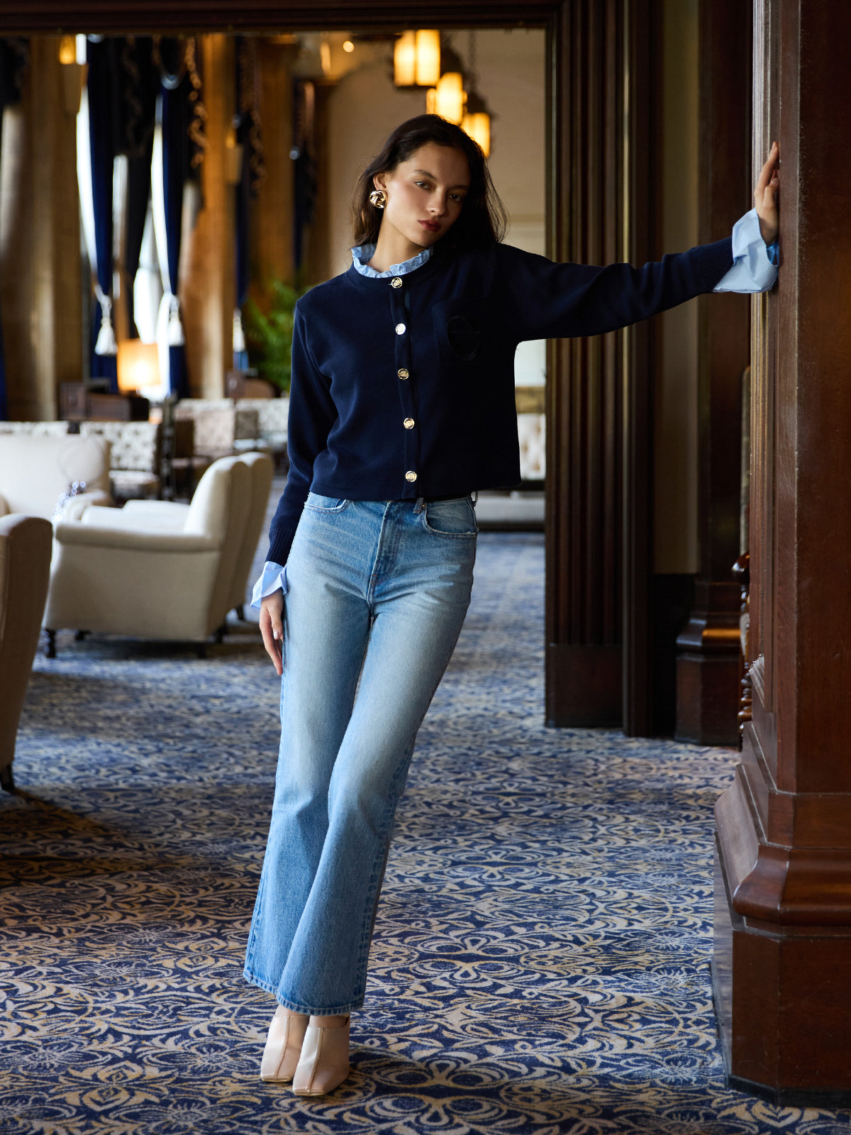 MODEL:172cm／COLOR:LIGHT BLUE／SIZE:23