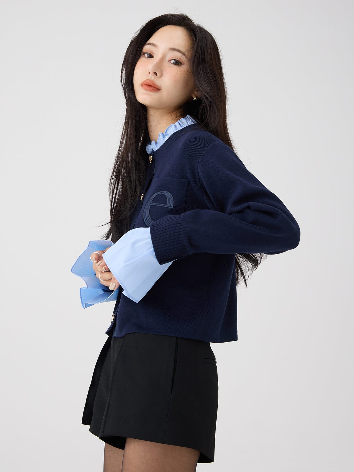 【1.14 New Color】Attached collar カーディガン