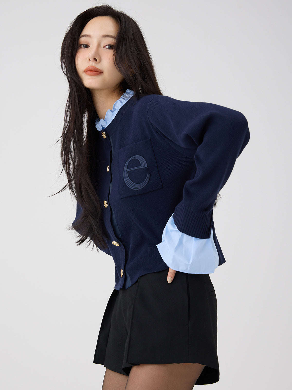 【1.14 New Color】Attached collar カーディガン