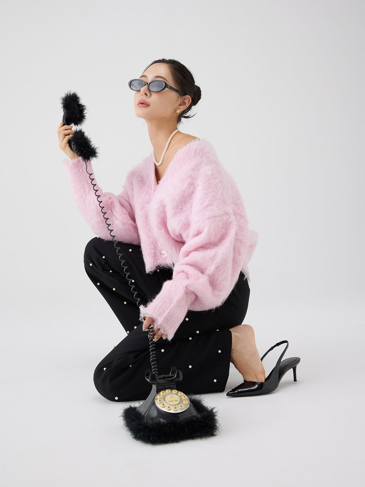 MODEL:165cm／COLOR:PINK／SIZE:F