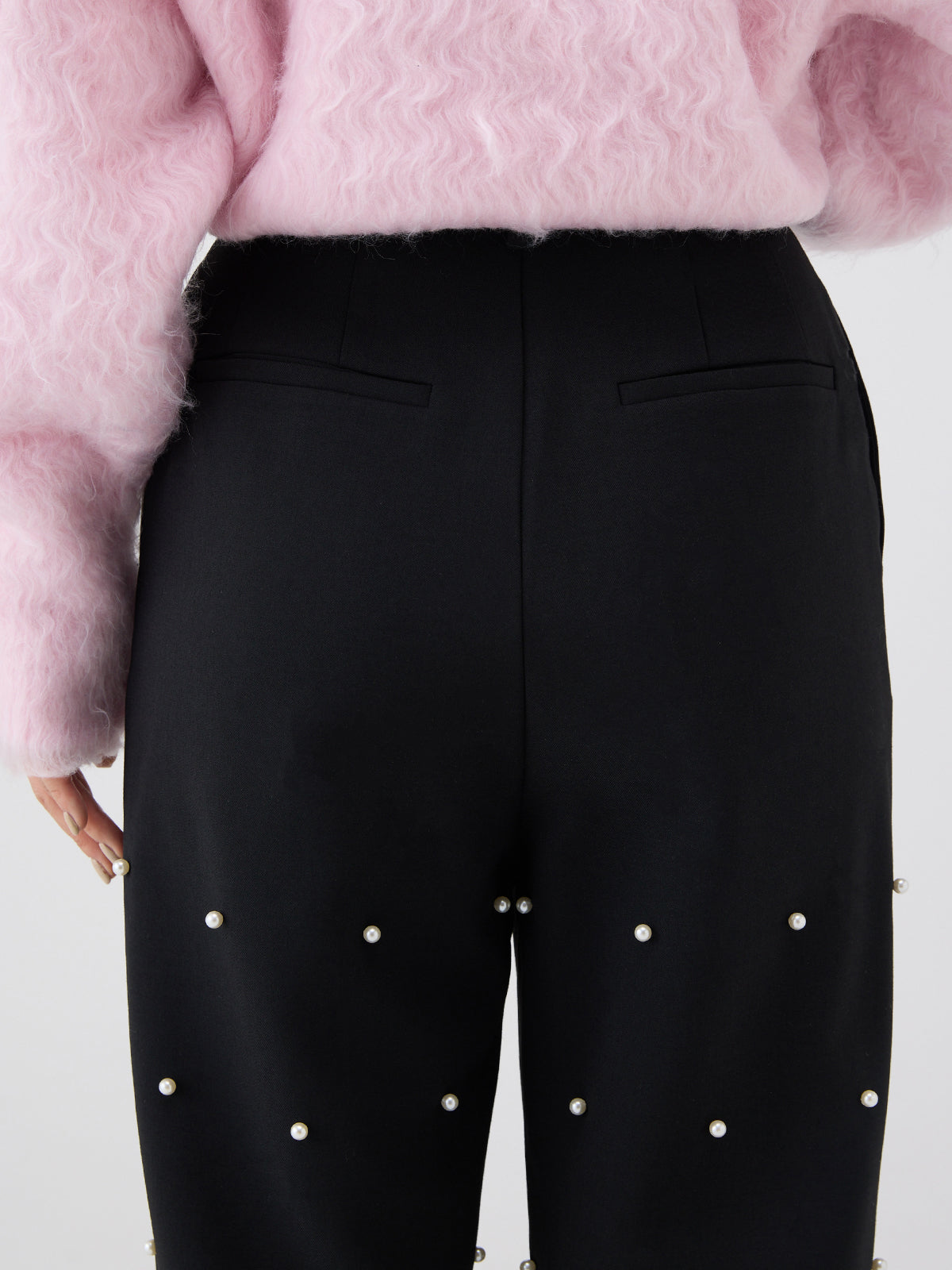 パールスタッズストレートパンツ