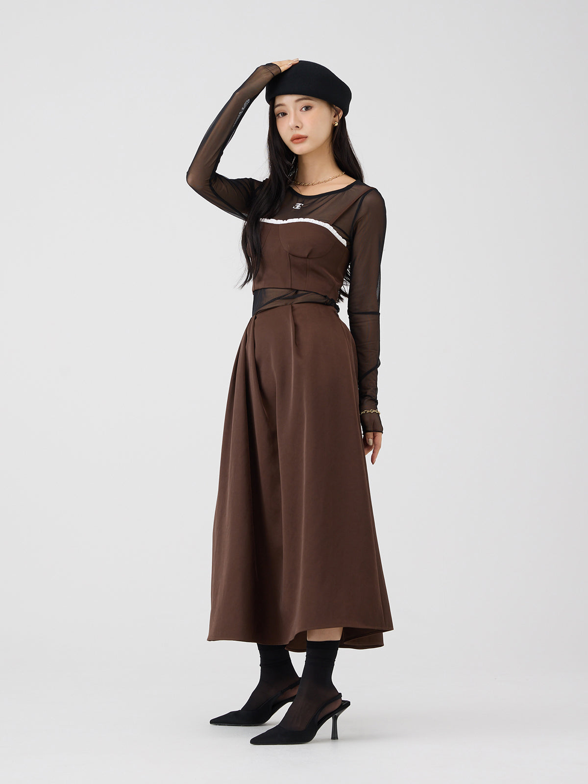 draw drawers サテンビスチェ サテンビスチェスカートセット