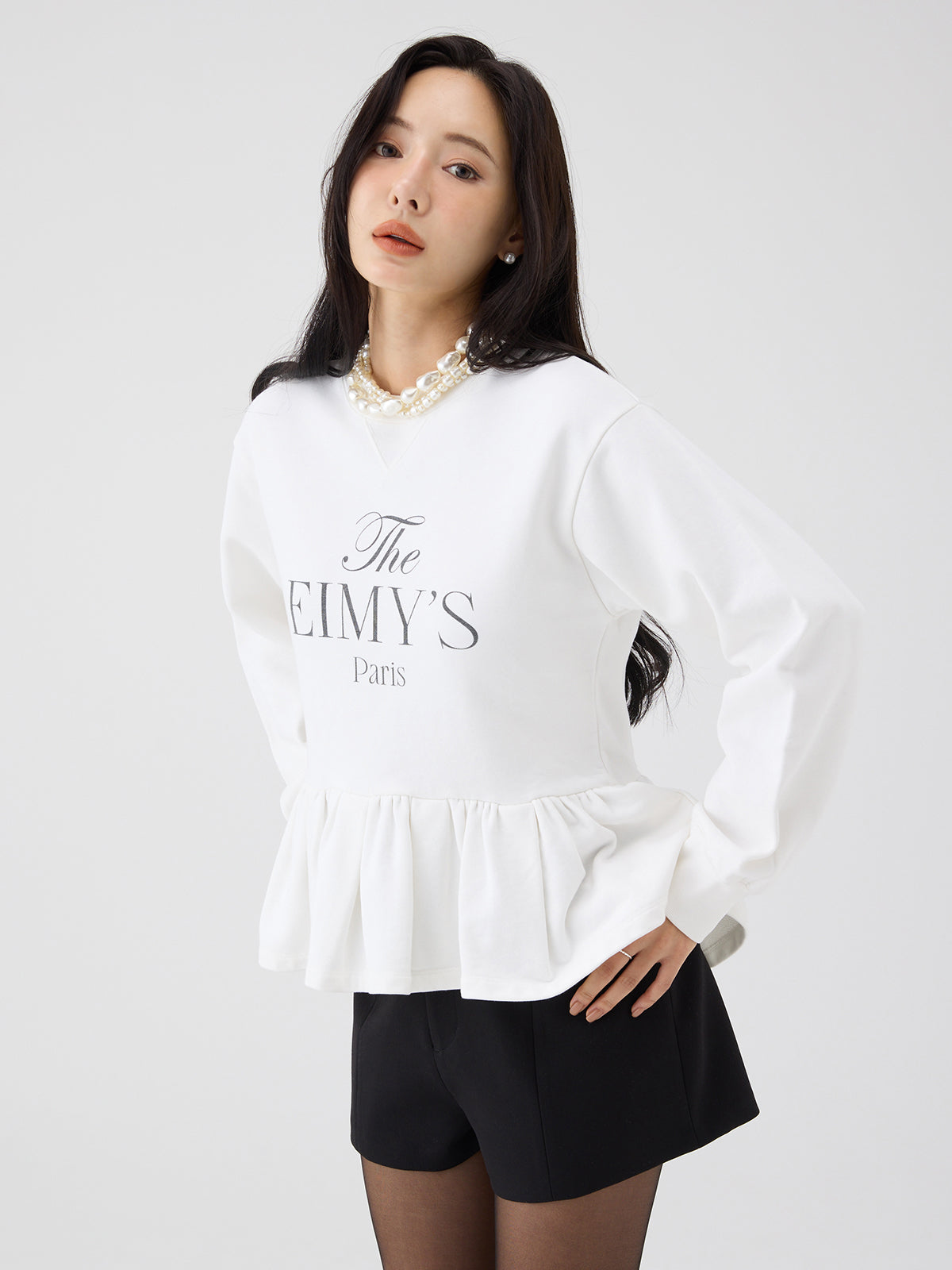 eimy エイミー フリル チュール ニット プルオーバー josemoon EIMY