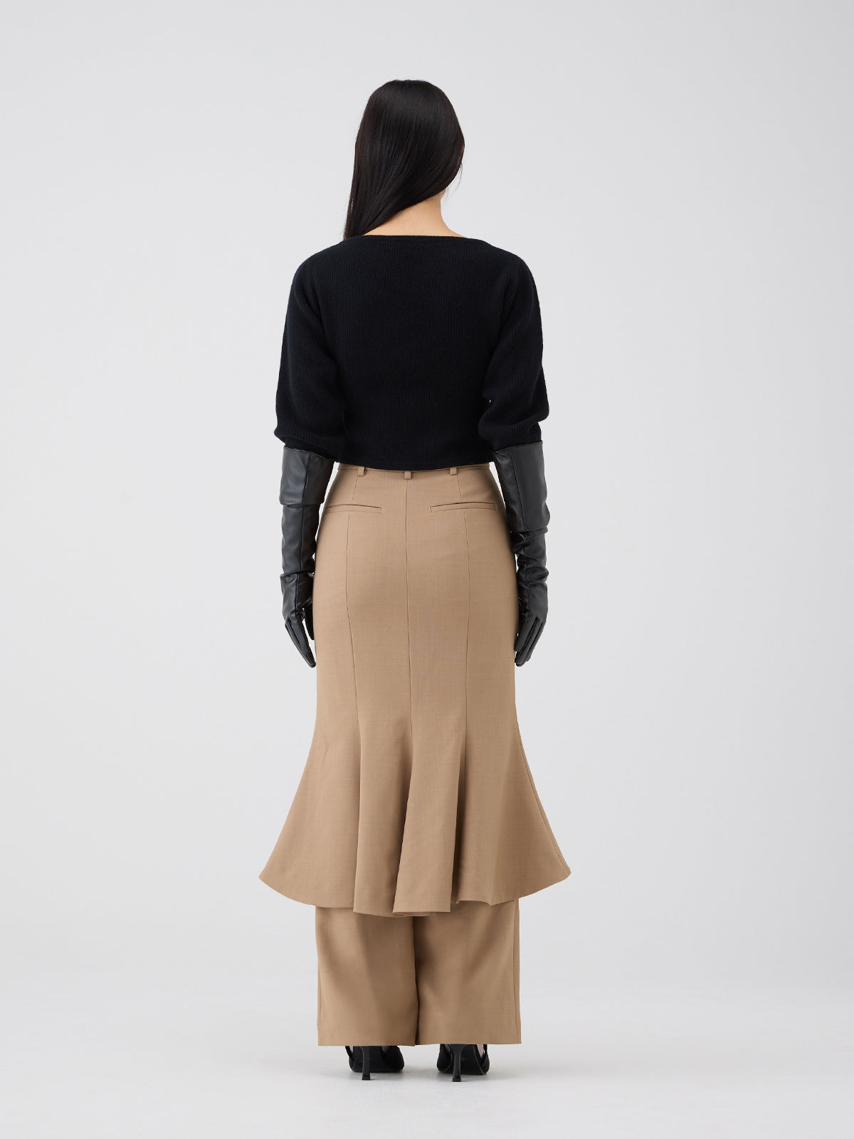 Heart neck ウールカシミヤカーディガン