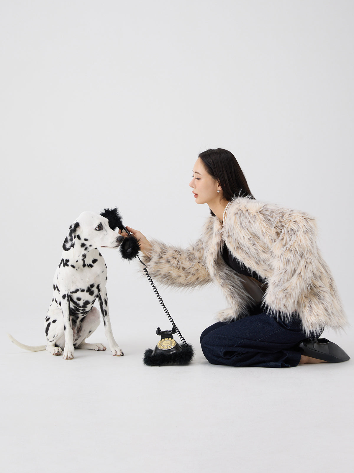 ハイウエストマリンデニムワイドパンツ