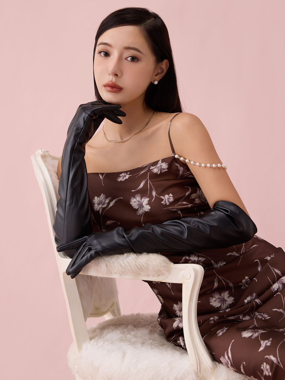 MODEL:165cm／COLOR:BROWN／SIZE:36