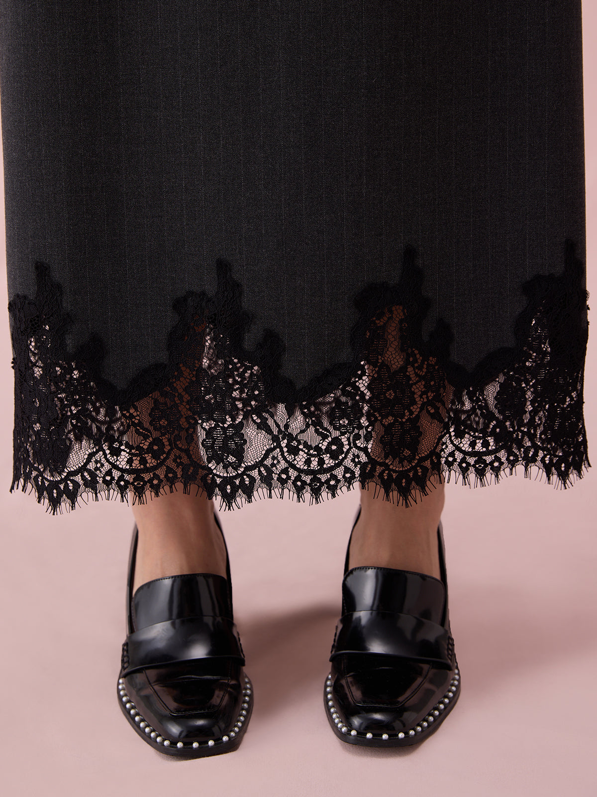 レーストリムキャミワンピース