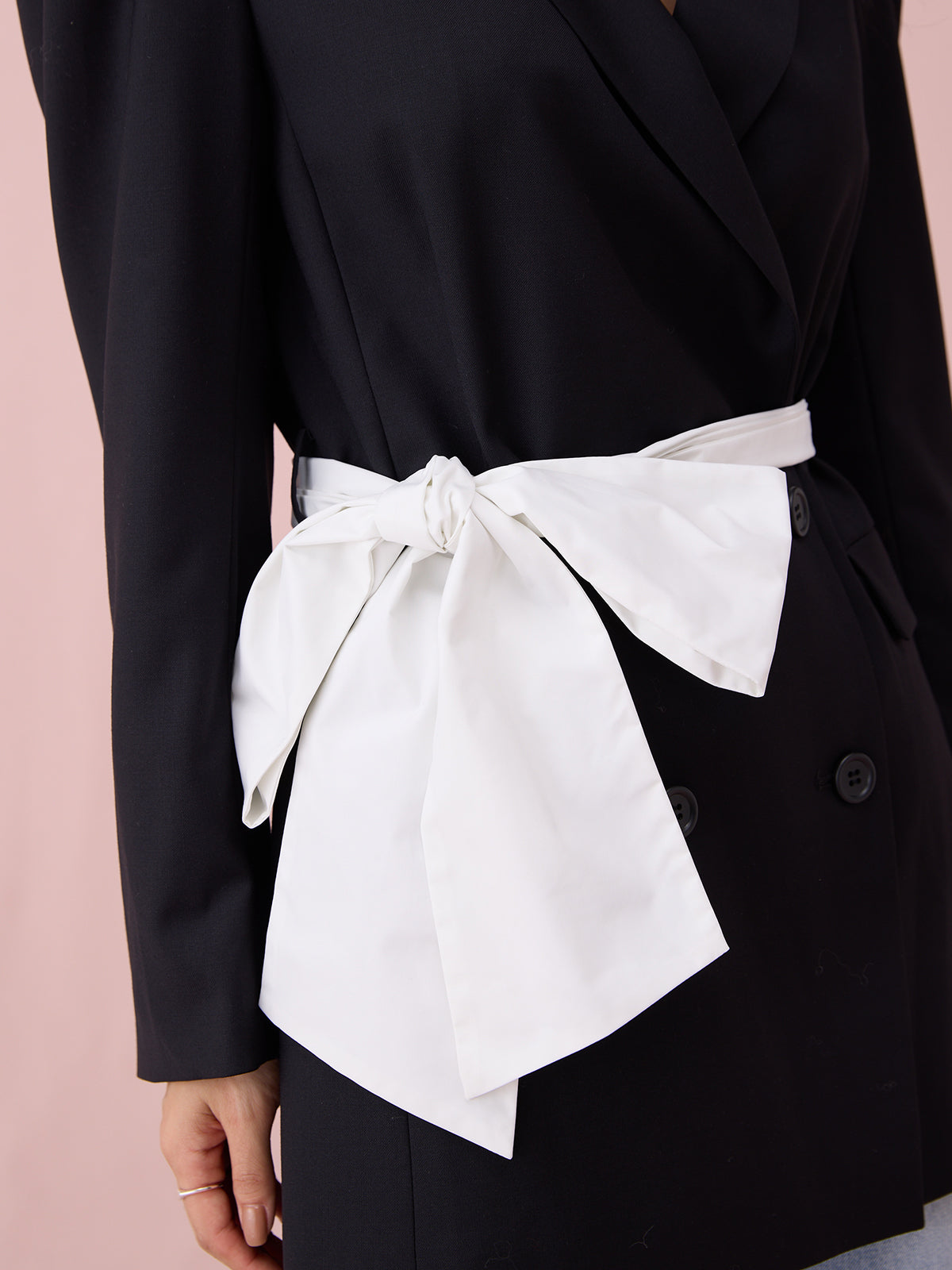 リボンベルトテーラードジャケット