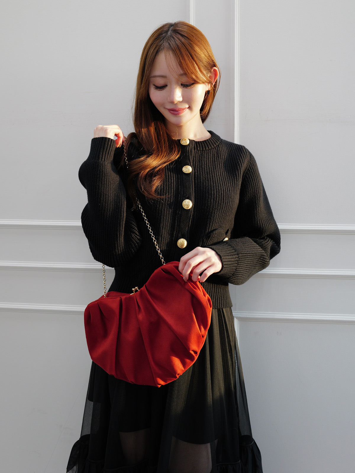 ギャザーチェーンバッグ