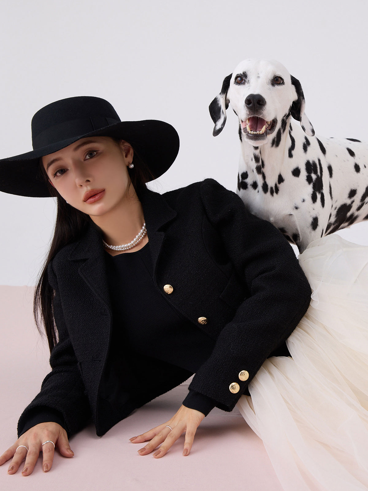 カーブシルエットニットコンビチュールフレアワンピース