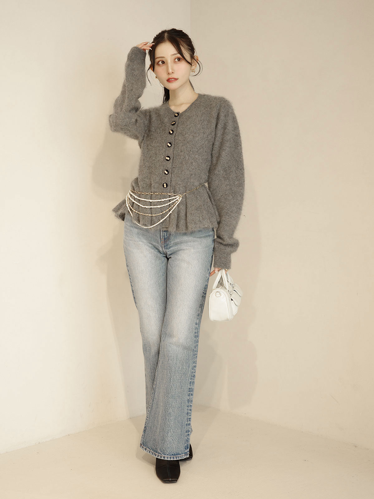 MODEL:160cm／COLOR:LIGHT BLUE／SIZE:23