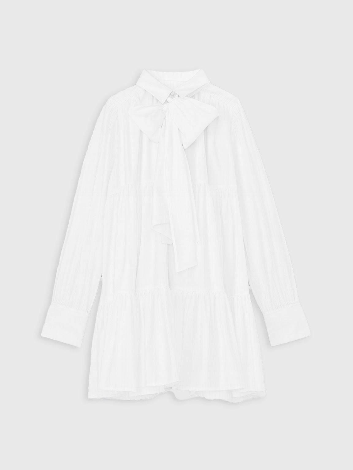 ボリュームティアードミニワンピース