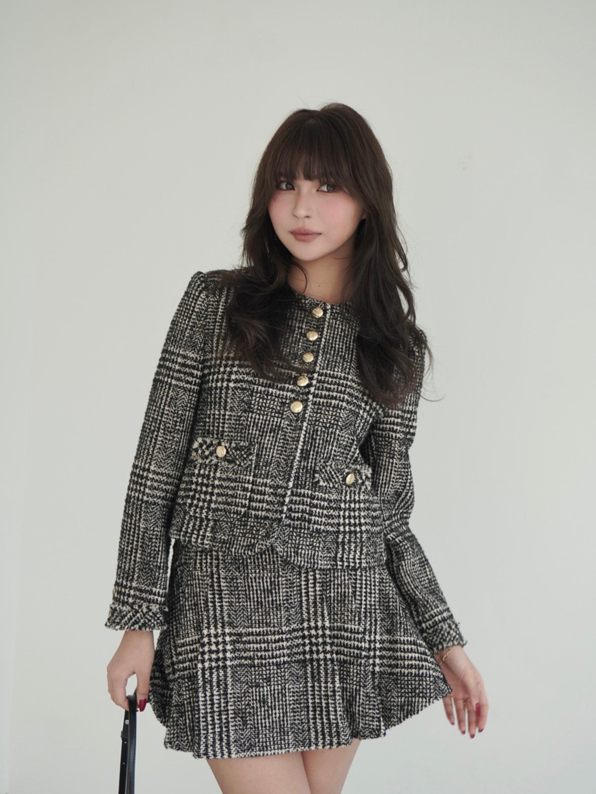 MODEL:169cm／COLOR:CHECK／SIZE:36