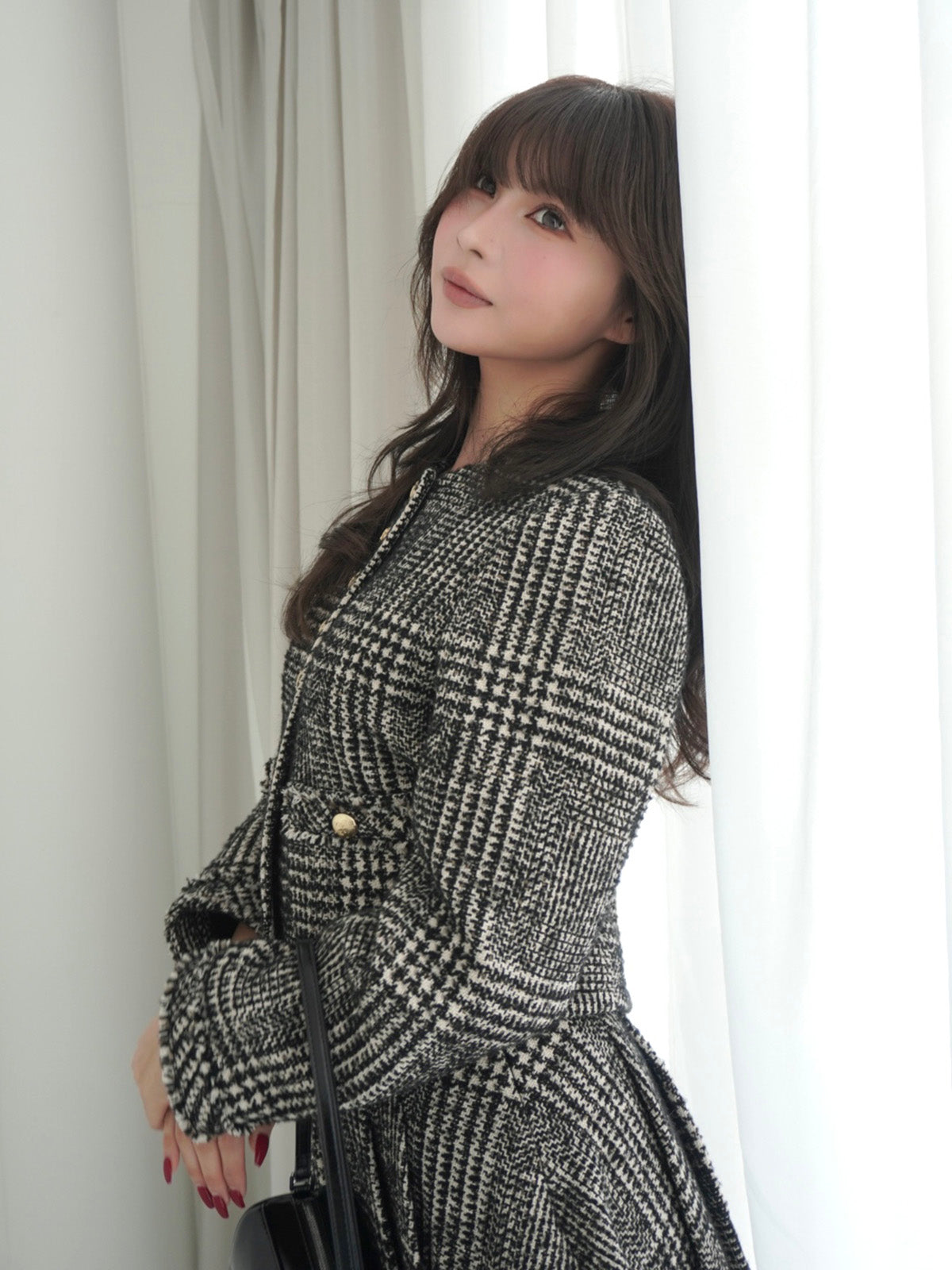 ツイードノーカラージャケット