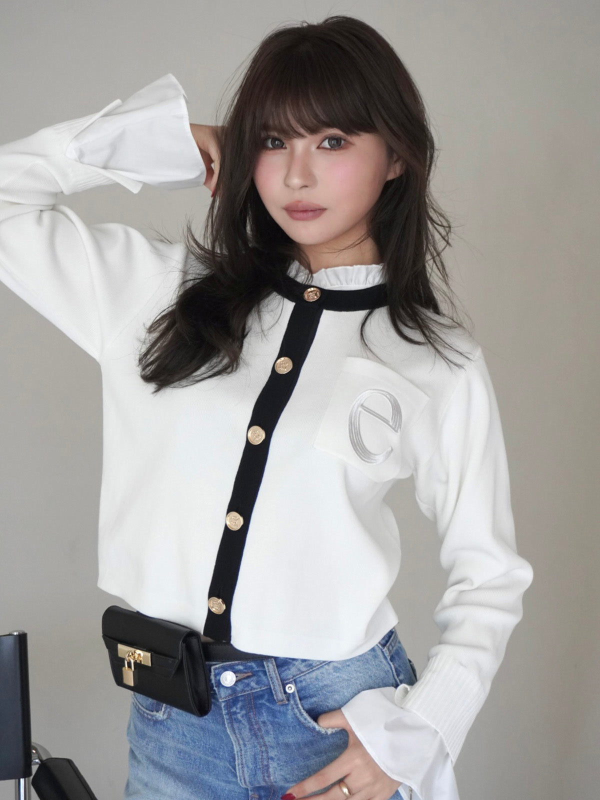 【1.14 New Color】Attached collar カーディガン