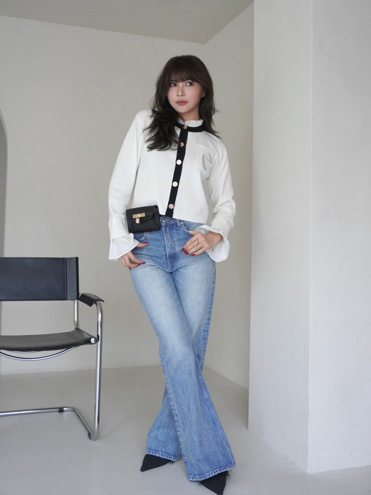 【1.14 New Color】Attached collar カーディガン