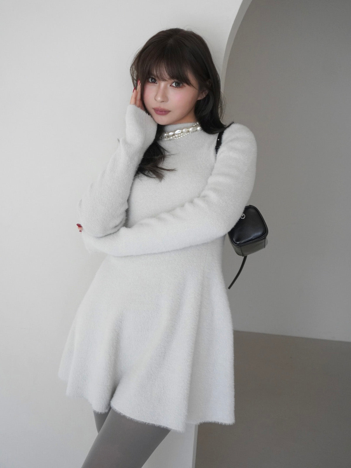 MODEL:169cm／COLOR:IVORY／SIZE:F