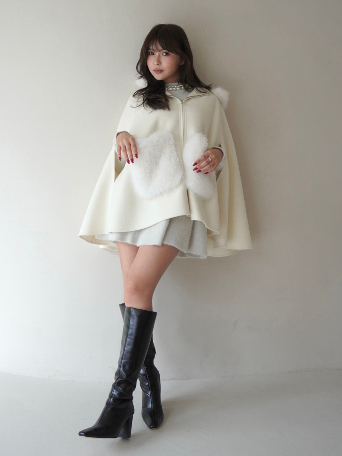 ラメシャギーニットミニワンピース