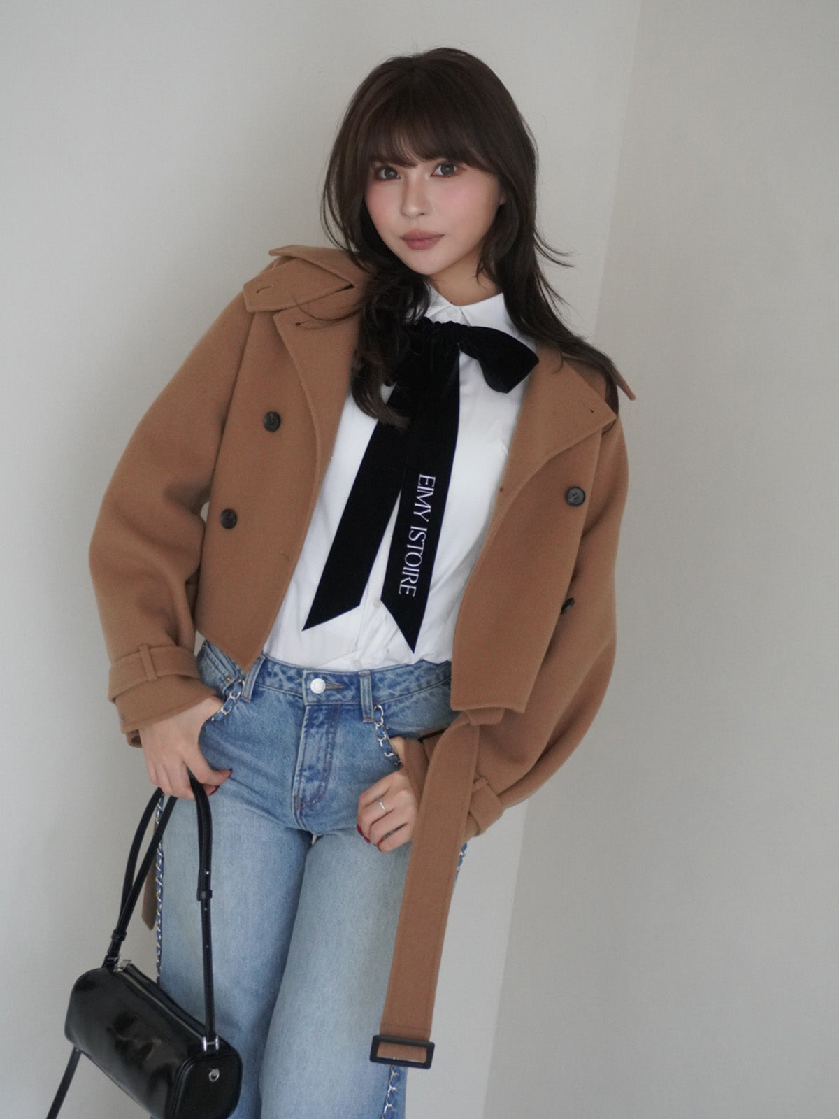 MODEL:169cm／COLOR:WHITE／SIZE:F