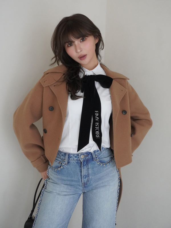 Wool Short Trench Coat