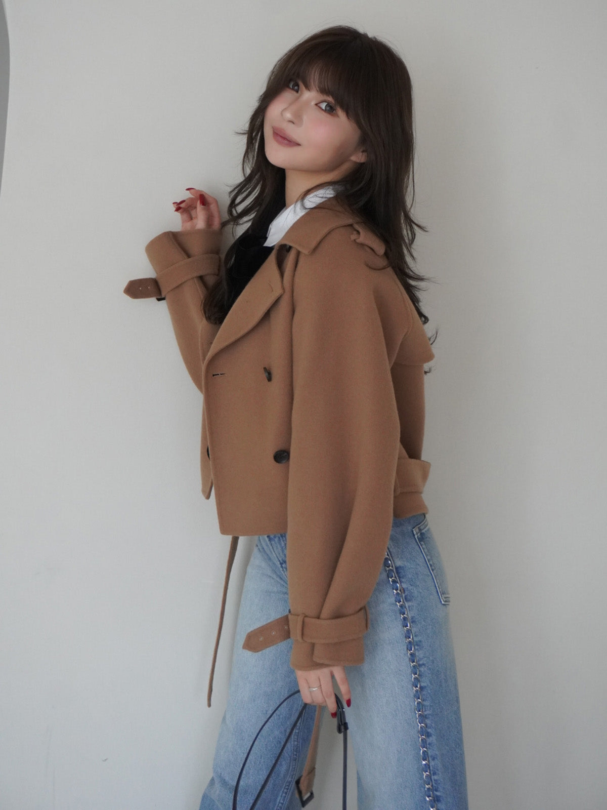 ウールショートトレンチコート