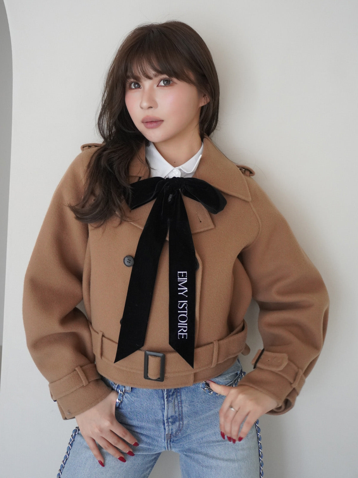 ベルベットリボンロゴシャツ