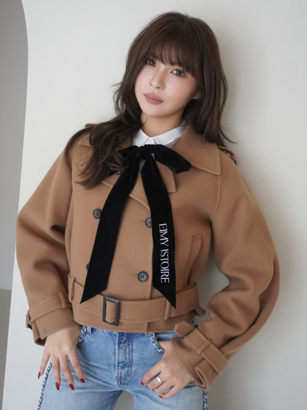 ウールショートトレンチコート