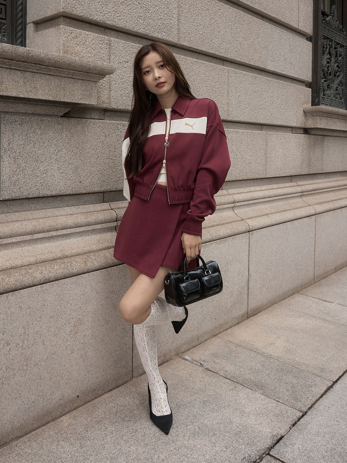 MODEL:160cm／COLOR:RED／SIZE:S/M