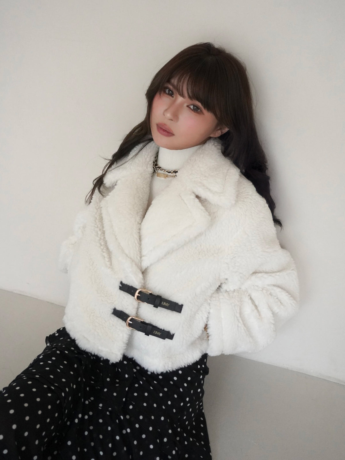 ドットラッフルティアードスカート