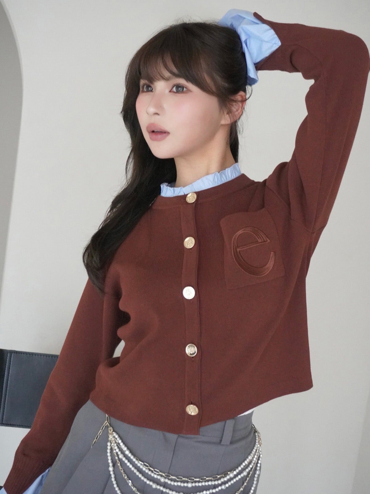 MODEL:169cm／COLOR:BROWN／SIZE:F