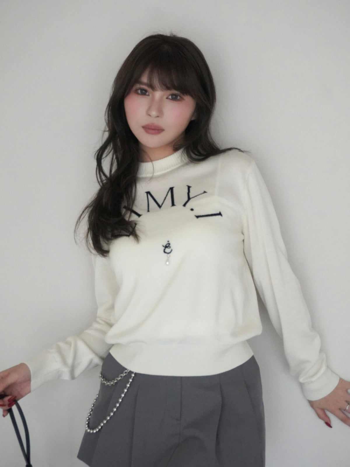 eimyistoire EIMYニットプルオーバー ホワイト EIMYニットプルオーバー