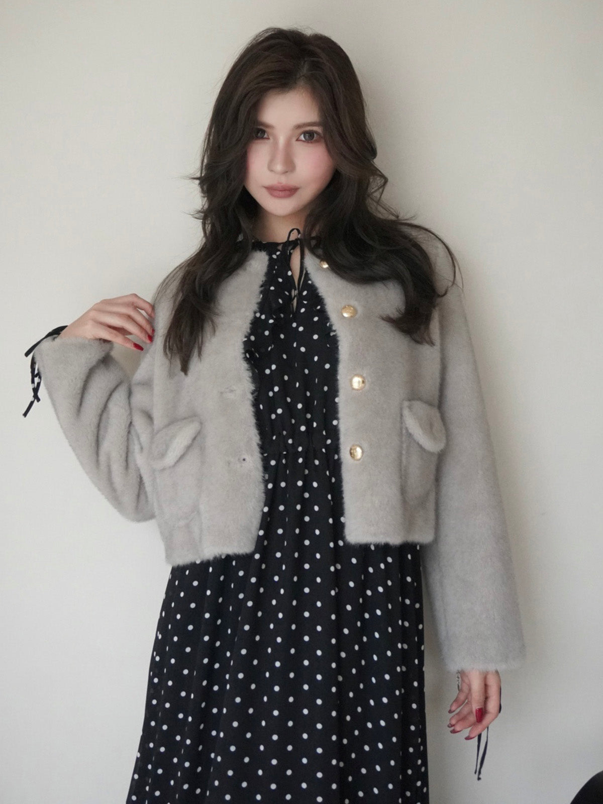 MODEL:169cm／COLOR:LIGHT BEIGE／SIZE:36